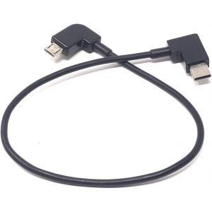 C&acirc;ble micro USB vers 3.1 type C coud&eacute; 25 cm - sens de charge micro USB vers type C - Neuf