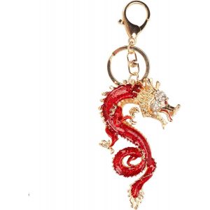 KAL-Porte-Clés Dragon De Style Chinois, Pendentif De Sac Exquis Porte-Bonheur Pour Sac À Main De Voiture, Portefeuille - Neuf