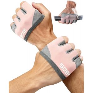 Gants De Fitness - Aqsacokiya - Demi-Paume Gants Musculation Homme Et Femme, Design &Agrave; Quatre Doigts (Rose,L) - Neuf