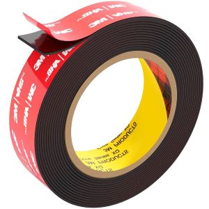 3M Ruban Adhésifs Double Face Extra Fort,Ruban Adhésif de Montage Solide et Imperméable pour Bande Lumineuse LED,Voiture,Décoration de la Maison et du Bureau,Noir (15.4FTx0.98IN) - Neuf