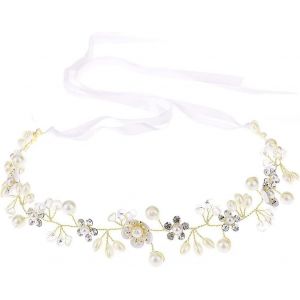 Kal-Mariée Cheveux Wedding Floral Guirlande Couronne Demoiselle Réglable Pour Party Festival Beach Travle Mariage¿Or¿ - Neuf