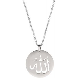 Kal-Collier Allah Pour Homme Et Femme En Acier Inoxydable Chic Avec Pendentif Islamique Musulman Allah (Médaillon) Bijoux Arabes - Neuf