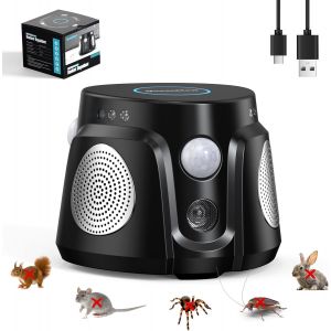 KALANKA-Ultrasons Souris et Rats, 3 Modes Ultrason Chauve Souris Plug in avec 9 Lumières Stroboscopiques, 360° & 200 M² Anti Souris Ultrason Anti Rongeurs pour Rongeurs Araignée Cafard - Neuf