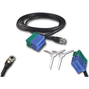 C&acirc;ble Auxiliaire Jack Femelle 1,5 MT pour Fiat Bravo Depuis 2007 + Kit D&eacute;montage D'Autoradio Visteon Radio Visteon pour Entr&eacute;e Audio Mp3 Smartphone - Neuf