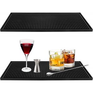 Lot De 2 Tapis D'&eacute;gouttage, Tapis De Bar, Adapt&eacute;s &Agrave; La Salle &Agrave; Manger, Au Comptoir, Aux Clubs Et &Agrave; La Cuisine (15 X 30 Cm). - Neuf