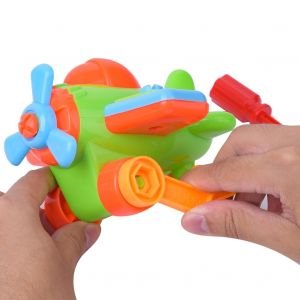 Jouets educatifs pour enfants, modele d'assemblage, dessin anime, voiture, train, avion, blocs de construction (avion) - Neuf