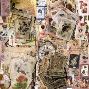 Autocollants Thème Du Timbre, 240 Pcs Autocollants Scrapbooking Stickers Gommettes Etiquettes Adhésif Vintage, Stickers Bâtiment Plantes Fleurs Pour Scrapbooking Déco De Diy Album Photo Carte De Voeux - Neuf