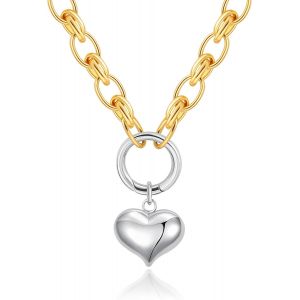 Kal-Pièce D'or 18k / Perle Baroque/Coeur Moelleux/Turquoise Femmes Pendentif Collier Bijoux Incrustés À La Main - Neuf