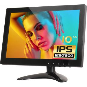 SUNY-10.1"" Ips Lcd Hdmi Cctv Monitor 1280X800 Wide Viewing Angle Avec Av/Vga/Hdmi/Bnc/Aux/Audio Ports Haut-Parleurs Intégrés Pour La Sécurité À Domicile,Cctv Ip Camera,Pc Monitor - Neuf