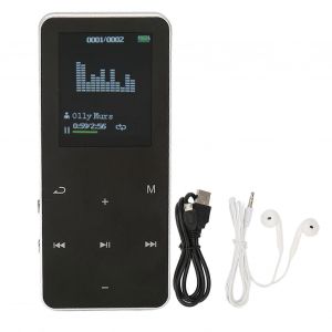 Lecteur MP3 8G Bluetooth 4.2 1,8 pouces Réduction du bruit Lecteur MP4 portable sans perte avec dictionnaire de traduction Argent - Neuf