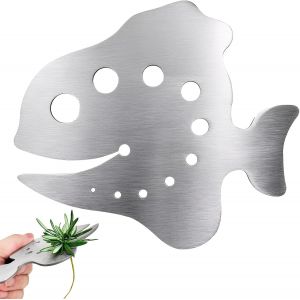 Outil De D&eacute;capage Pour Herbes Aromatiques-En Acier Inoxydable-Avec 10 Trous Ronds-Pour Enlever Facilement Les Feuilles De Coriandre,Romarin,Chou Fris&eacute; - Neuf