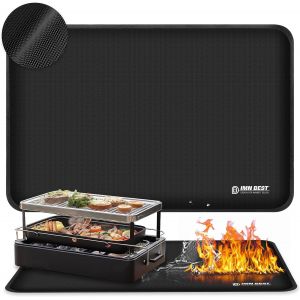 LETNERNY-Tapis De Barbecue Ignifuge Et Imperméable, Tapis Ignifuge 75 X 53 Cm, Tapis De Barbecue Résistant À La Chaleur Pour Barbecue D'Extérieur Pour Protéger Votre Table De Préparation Et Barbecue - Neuf