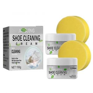 2x Nettoyant En Crème Pour Chaussures Blanches Blanchir Nettoyer Les Taches Enlever La Saleté Nettoyant En Crème Jaune Décontamination Nettoyage Des Chaussures Blanches - Neuf