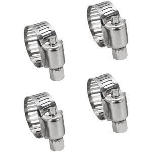 4 Pi&egrave;ces Collier de Serrage Tuyau,Collier de Serrage Tuyau R&eacute;glable 6-12 mm,304 Collier de Serrage Inox,Collier Serrage M&eacute;tallique,pour tuyau,Home Gaz,Famille Tuyau D'eau,C&acirc;ble,Robinet,etc - Neuf