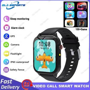 2025 Nouvelle Montre Intelligente Enfants 1.83 Pouces Affichage 18 Jeux Moniteur De Sommeil Cam&eacute;ra R&eacute;veil Enfants Enfants Smartwatch Gar&ccedil;ons Filles Cadeaux.Black. - Neuf
