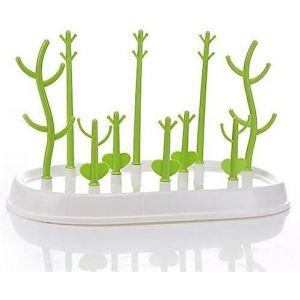 S&eacute;choir &Agrave; Biberon,10 En 1 S&eacute;choir &Agrave; Biberons En Plastique Avec Ensemble D'arbres De Comptoir/Vert - Neuf