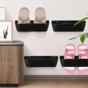 Kgabery-Lot De 4 Supports À Chaussures Muraux Pour Camping-Car,Organiseur De Chaussures De Camping Avec Autocollants Et Perçage,Supports À Chaussures,Montage Mural,Noir,Pour Camping-Car,Camping - Neuf