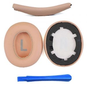 Pour JBL TUNE 700BT / 710BT casque coussinets d'oreille en cuir protéiné + mini pied-de-biche + manchon de faisceau de tête - Neuf
