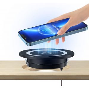 Cmjaagur-Chargeur Sans Fil Qi Pour Les Meubles Chargeur Induction Encastrable Compatibles Qi Avec Un Diamètre De 60mm 2.36 "Trou D'insertion Intégré Dans Le Bureau (Black)[M1254] - Neuf