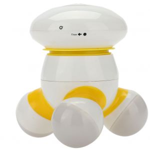 Mini masseur triangulaire electrique portatif, masseur vibrant pour le corps, la taille et le cou, jaune - Neuf