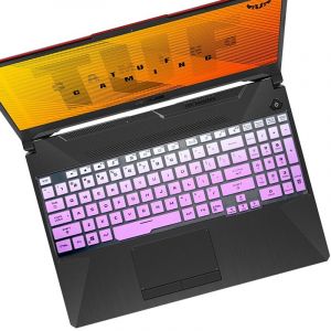 Housse de clavier en Silicone pour ordinateur portable ASUS TUF Gaming F17 FX706HM FX706HEB FX706LI FX706HE FX706HC FX706HF FX706L FX706H 17.3 pouces - Type fadepurple - Neuf