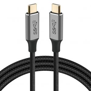 TRAHOO-C&acirc;ble USB C, 100W Cable USB C vers USB C, Charge Rapide 100W C&acirc;ble USB Type C Nylon Tress&eacute;, pour iPhone 15 Samsung S23 Ultra iPad Air MacBook Pro Google Pixel 7 Xiaomi Switch PS5 Tablet S8 ECC - Neuf