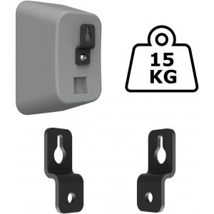 | Supports Muraux Universels En M&eacute;tal Pour Haut-Parleur Satellite | Robuste | Vis M5 M6 Unc 1/4-20 | Plus De 15 Kg | Compatible Avec La Plupart Des Marques | Lot De 2 - Neuf