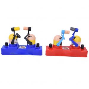 Lot de 2 petits robots de combat doubles, jeu de decompression, puzzle, jouets pour enfants (bleu et rouge) - Neuf