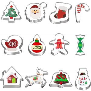 Subzonal-12 Pi&egrave;ces Ensemble Emporte Pi&egrave;ces No&euml;l,Emporte Piece Noel, Emporte Piece Patisserie Inoxydable Ensemble (Sdj-02) - Neuf