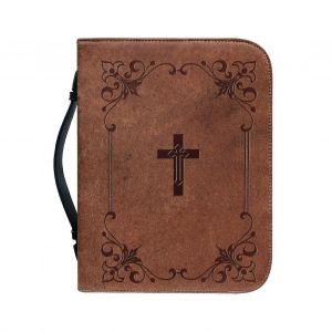 Biblique Couvre pour les Femmes PU Cuir Vintage Bible Couvercle Avec fermeture &agrave; Glissi&egrave;re Imperm&eacute;able &agrave; l'eau de la Bible Cas Taille XL Avec Poign&eacute;e - Neuf
