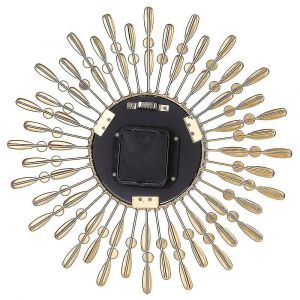 Horloge murale 3D de 15 pouces, style strass brillant (dor&eacute;) - Neuf