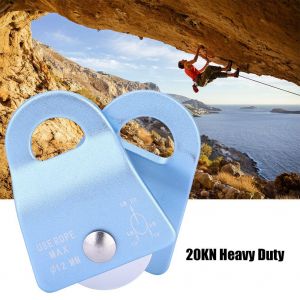 Poulie Pivotante Simple Robuste En Alliage D'aluminium, Equipement De Securite Pour L'escalade (Bleu) - Neuf