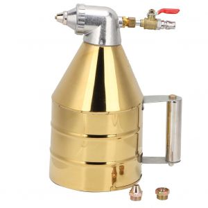 Pistolet a peinture en poudre de cuivre, pulverisateur a alimentation par gravite avec 2 buses pour mur (non reglable) - Neuf