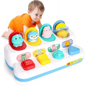 TDRFL-Pop-Up Jouet Montessori Pour Bébés Avec Animaux Couleurs,Jouets D'Activité Et Développement Apprendre Motricité Fine,Jeux Montessori Enfant 6 Mois Fille Garçon Cadeaux (Pop Up Animals) - Neuf