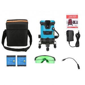 Niveau a bulle laser vert autonivelant 360 degres horizontal vertical croise 100-240 V (prise americaine a 3 fils) - Neuf