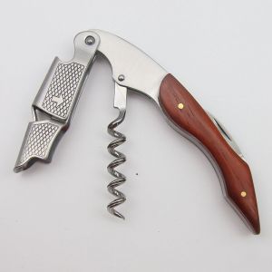 Tire-Bouchon Professionnel En Bois De Poirier Rouge, Double Levier Avec Amortissement, Excellent Décapsuleur, Le Choix Des Sommeliers Et Serveurs, Acier Inoxydable Massif De Haute Qualité. - Neuf