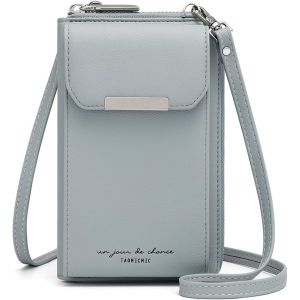 RFCBC-Sac Téléphone Portable Femmes Portefeuille en Cuir Petit Sac Bandoulière Femme Pochette Telephone Portable, Sac à Main Porte Feuille avec Porte Carte et Bandoulière Amovible - Neuf
