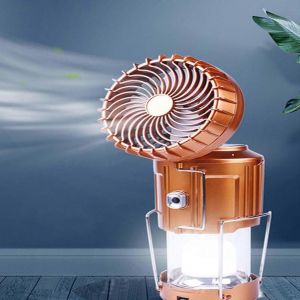 6 Dans 1 Portable D'ext&eacute;rieur Led Lanterne De Camping Avec Usb Rechargeable Fan Imperm&eacute;able &Agrave; L'eau D'or Pour La Randonn&eacute;e Camping Chasse, De P&ecirc;che - Neuf