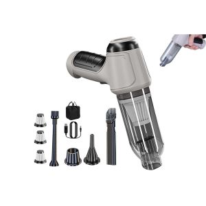 Aspirateur de voiture portatif sans fil avec batterie rechargeable et outils de nettoyage multiples - Neuf