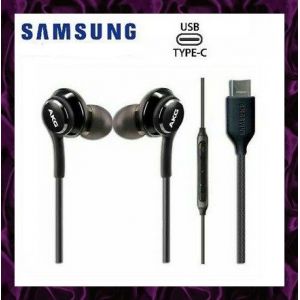 Original Ecouteurs Casque AKG Kit Pieton Prise USB-C Oreillette Main Libre Samsung Galaxy A33 A53 M52 M53 Z Flip5 A54 Note 10 20 Note10+ Note20 S10 Lite S20 FE S20+ S21 S22 S23 Plus Ultra 5G Noir - Neuf