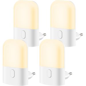Veilleuse Prise Electrique, Veilleuse Enfant Avec Capteur De Crépuscule, Veilleuse Led 3 Niveau Luminosité 2700k Blanc Chaud, Veilleuse Bébé Pour Chambre Bébé, Cuisine, Couloir, Escalier, Salon - Neuf