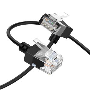 ERSHI-Câble Ethernet Cat6A à 90 Degrés Coudé vers le Bas 10M, Flexible Fin et Ultra LAN Câble de Raccordement Ethernet Cat6 Rj45 j[5 - Neuf