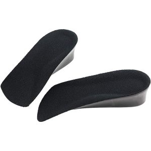 Paire Noir Talonnettes Demi Semelles Hauteur Augmentation Invisible Ajouter 1.5cm Absorption Antidérapante Amortissante Respirante Confortable - Neuf