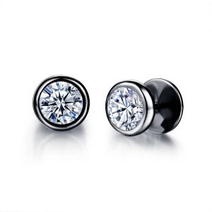 Petites Boucles D'oreilles Punk Noires Pour Homme Et Femme,En Acier Inoxydable,Accessoires De Bijouterie,Nouvelle Mode,2020-Z0008-20- - Neuf