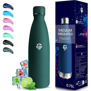 Cheng-Gourde Isotherme, Gourde 750ml, 24h Froid & 12h Chaud, Gourde Inox Anti Fuite, Gourde Sans Bpa, Gourde Metal, Facile &Agrave; Transporter, Bouteille Isotherme Pour Bureau, Camping, Voyage, Sport - Neuf