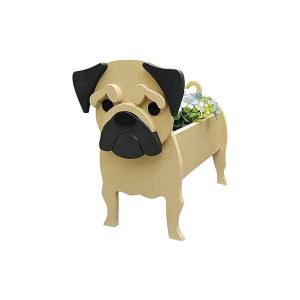 Pot De Fleurs En Pvc En Forme De Chien Pour D&eacute;coration Ext&eacute;rieure - Pot De Fleurs Style Carlin - Neuf