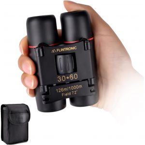 KALANKA-Flintronic 30 x 60 Jumelles, Petites Compactes Jumelles de Poche Léger, Mini Télescope Pliable 30 x 60 Télescope Optique Haute Résolution, Compactes Petit Jumelles Puissant Télescope Pliant - Neuf