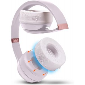 Coussinets Anti-Transpiration brevetés pour Beats Solo 4, Solo 3 et Solo 2, fabriqués par Wicked Cushions | Résistants à la Transpiration et lavables en Machine | Cloud Pink - Neuf
