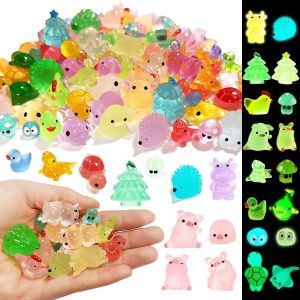 SANSH-120 Pièces Mini Figurine, 12 Styles, Lumineux en RéSine, Mini Canard, pour Figurines Miniatures, Aquarium, Jardin, Décoration de Maison de Poupée, Bricolage - Neuf