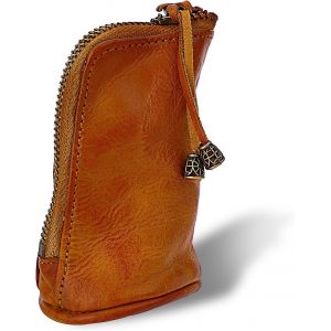 NSIECD-Porte-monnaie m&eacute;di&eacute;val en cuir v&eacute;ritable avec fermeture &eacute;clair et porte-cl&eacute;s pour homme, marron, 11x6.5x6.5cm, Vintage - Neuf